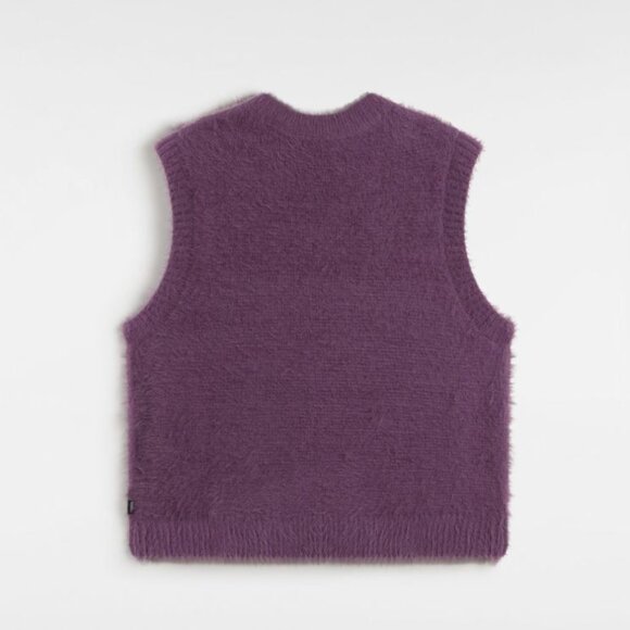 NWT VANS  Roger Sweater Vest In Plum Fuzzy Large - Picture 8 of 12